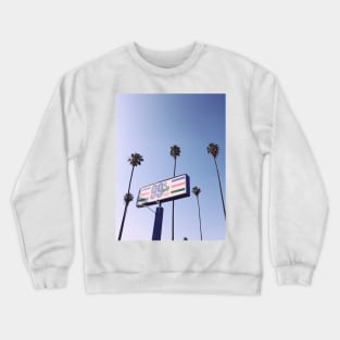 Palm trees and billboard at sky - Aesthetic Crewneck Sweatshirt